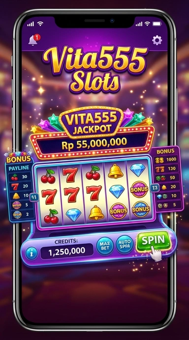Screenshot penggunaan aplikasi vita555 yang menunjukkan berbagai kategori aplikasi.